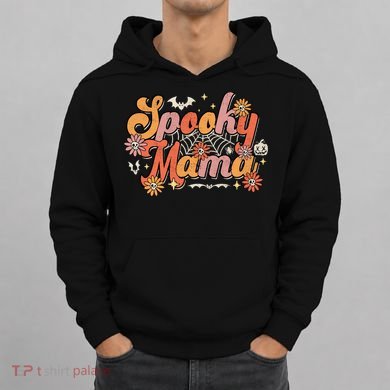 Groovy Spooky Mama Retro Halloween Ghost Witchy Spooky Mom Hoodie