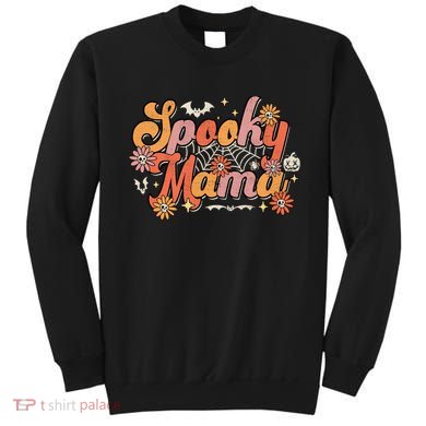 Groovy Spooky Mama Retro Halloween Ghost Witchy Spooky Mom Sweatshirt