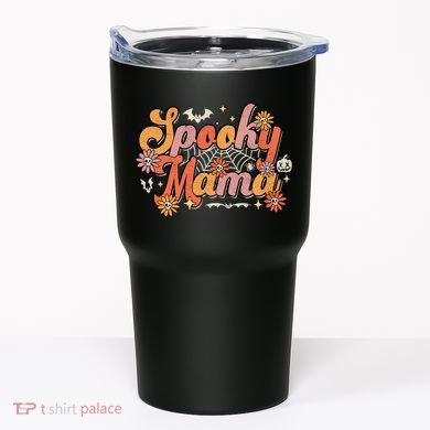 Groovy Spooky Mama Retro Halloween Ghost Witchy Spooky Mom Tumbler
