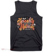 Groovy Spooky Mama Retro Halloween Ghost Witchy Spooky Mom Tank Top thumb 0