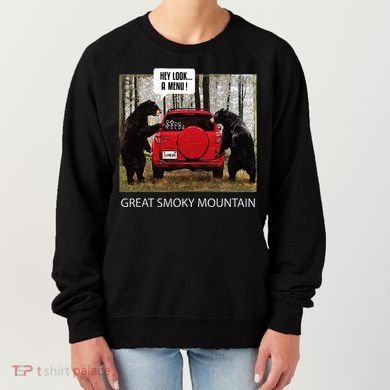 Great Smoky Mountain Bears Hey Look A Menu Women's Sweatshirt