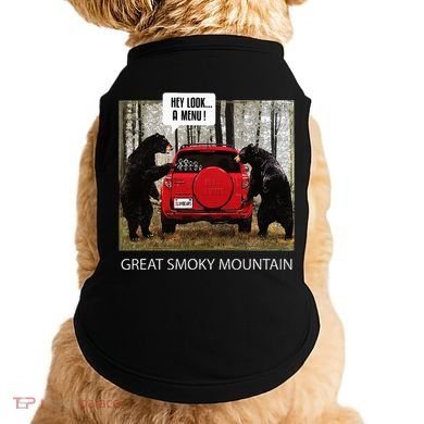Great Smoky Mountain Bears Hey Look A Menu Doggie Tank