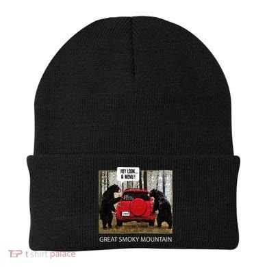 Great Smoky Mountain Bears Hey Look A Menu Beanie