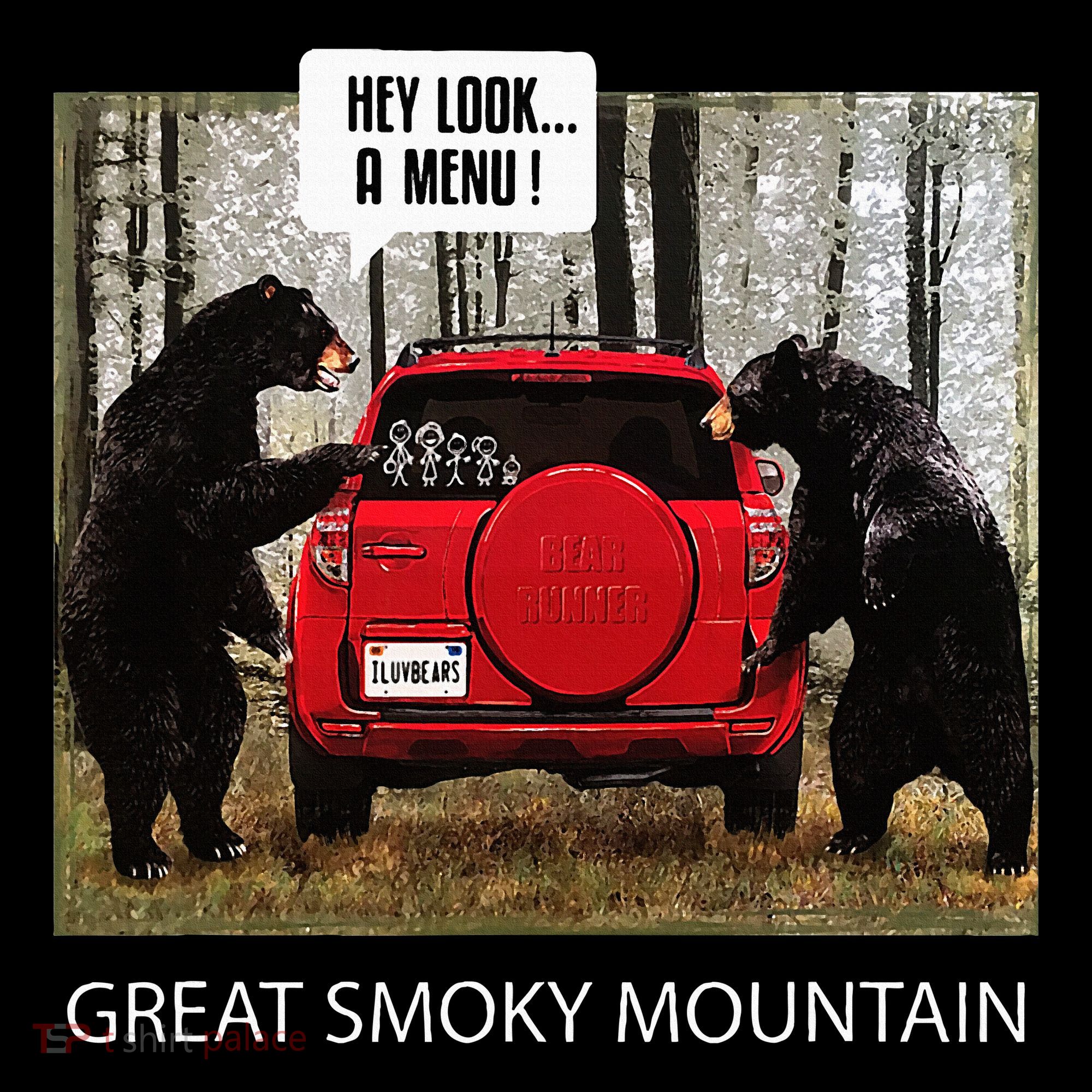 Great Smoky Mountain Bears Hey Look A Menu Women's Hoodie