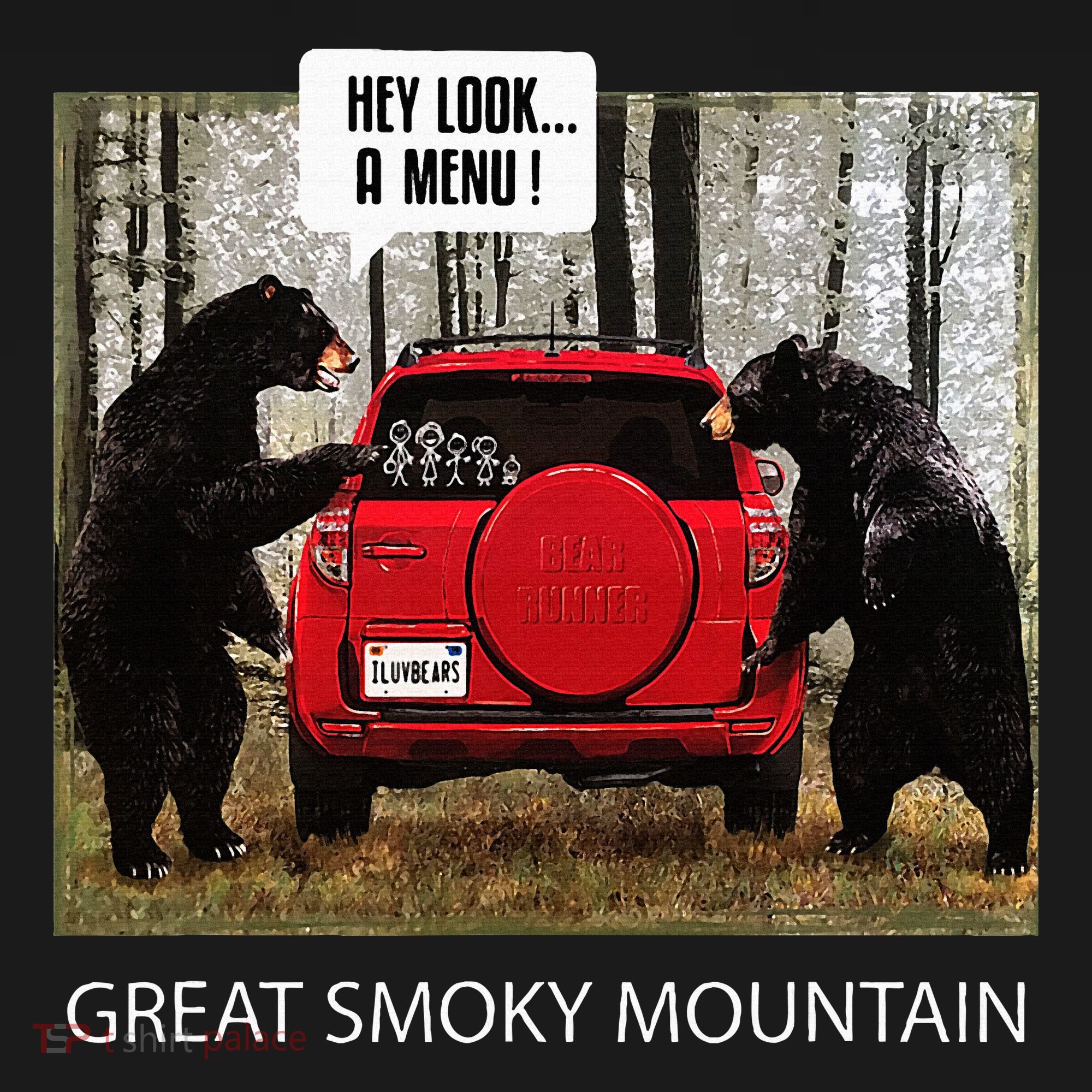Great Smoky Mountain Bears Hey Look A Menu Women's Tank Top