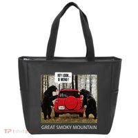 Great Smoky Mountain Bears Hey Look A Menu Tote Bag thumb 0