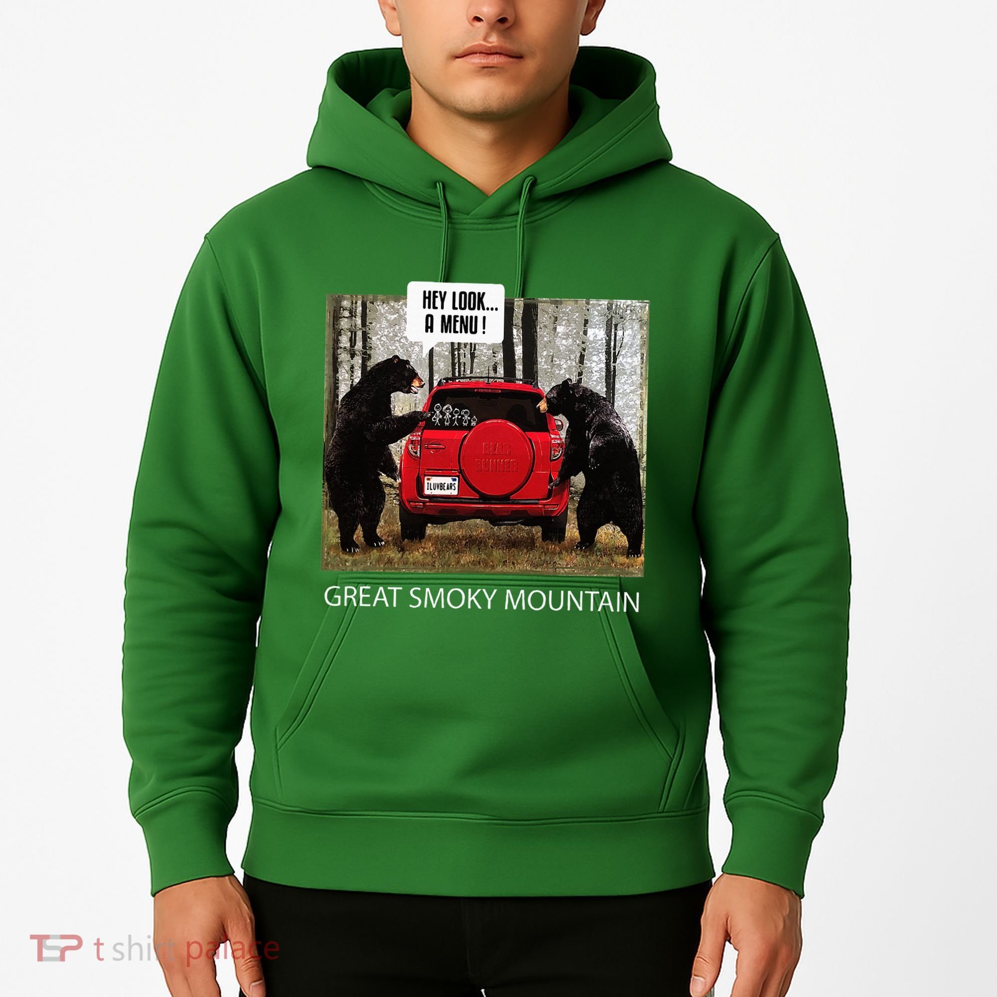 Great Smoky Mountain Bears Hey Look A Menu Hoodie