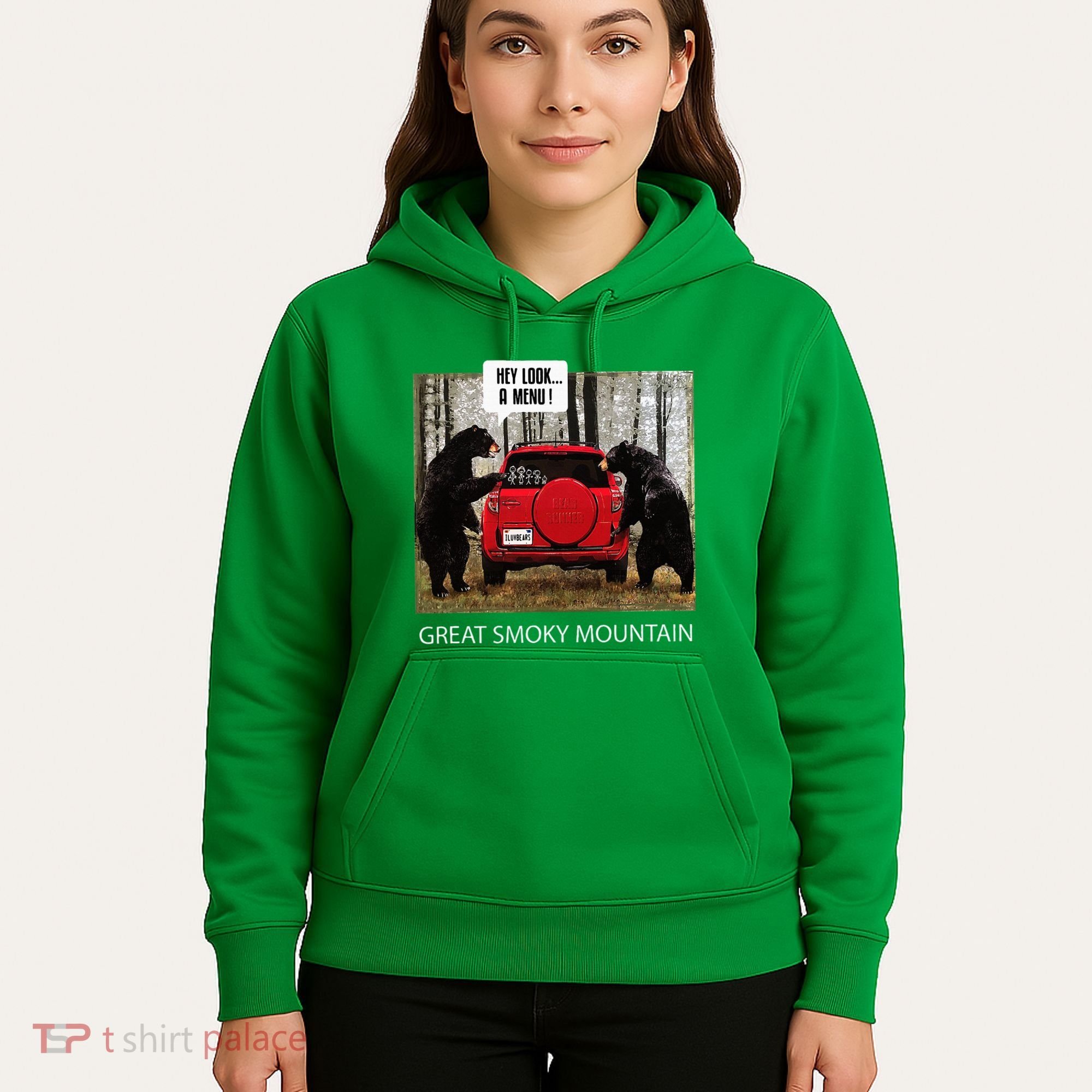 Great Smoky Mountain Bears Hey Look A Menu Hoodie