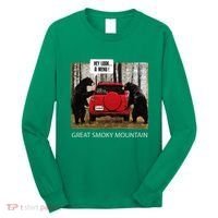 Great Smoky Mountain Bears Hey Look A Menu Long Sleeve Shirt thumb 0