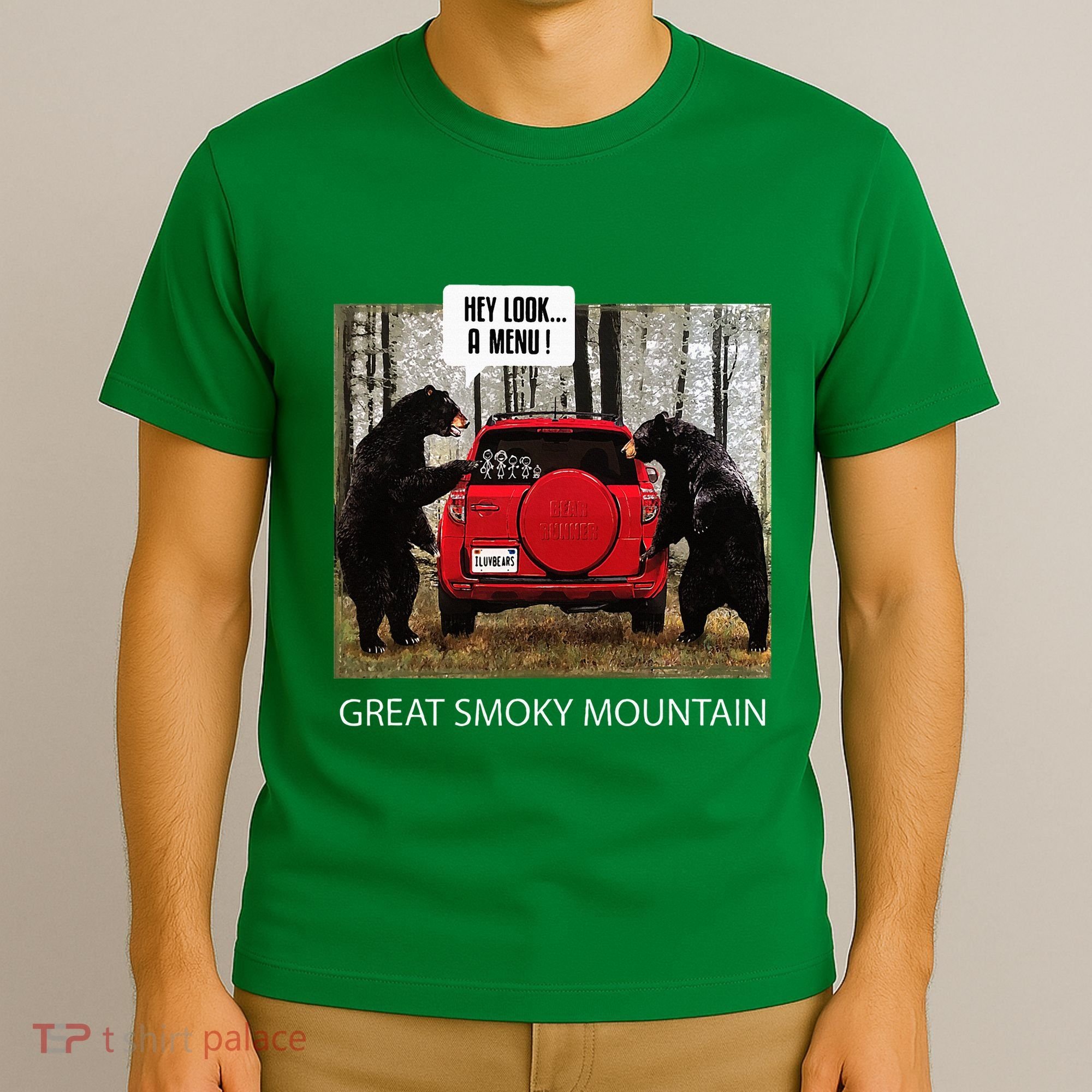 Great Smoky Mountain Bears Hey Look A Menu T-Shirt