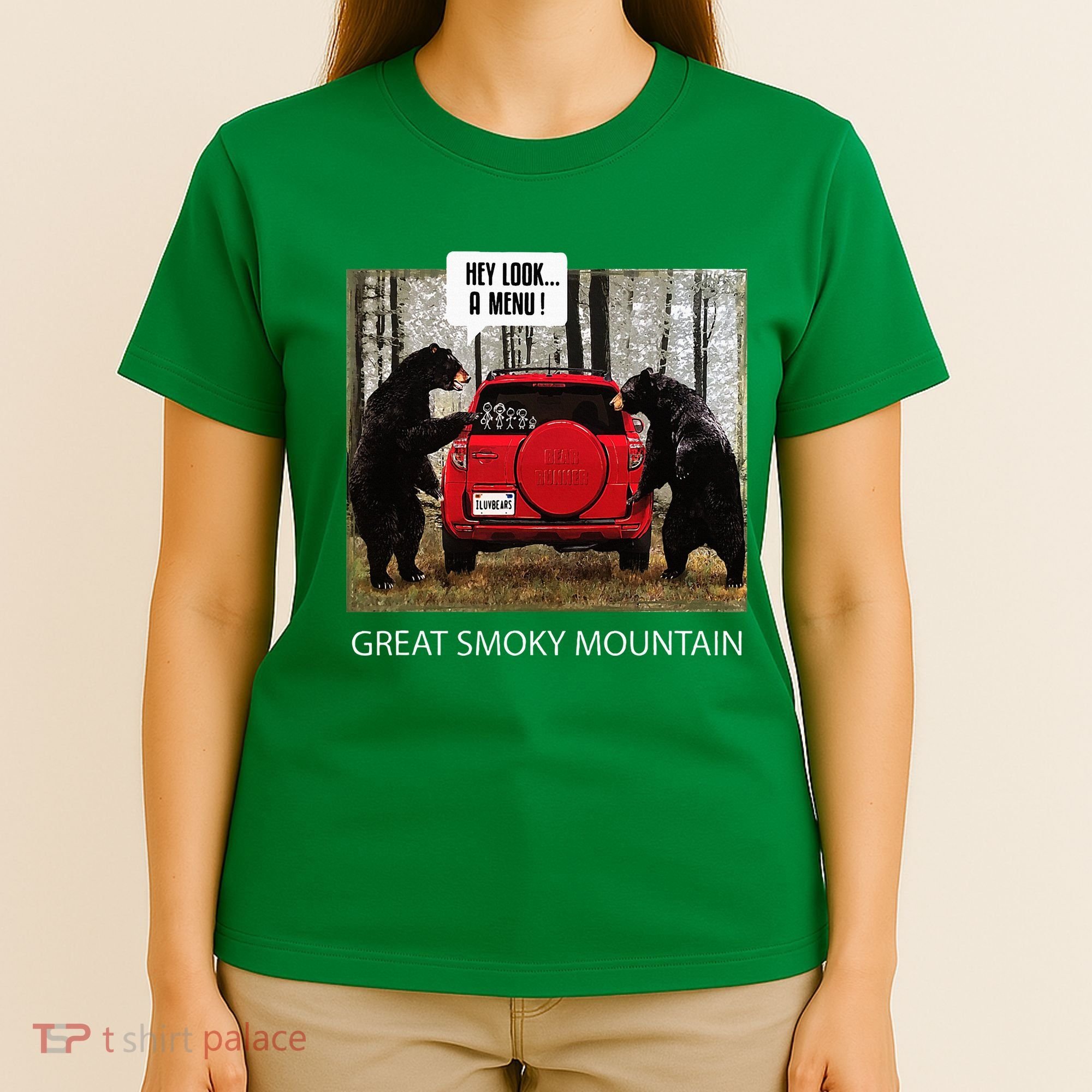Great Smoky Mountain Bears Hey Look A Menu T-Shirt