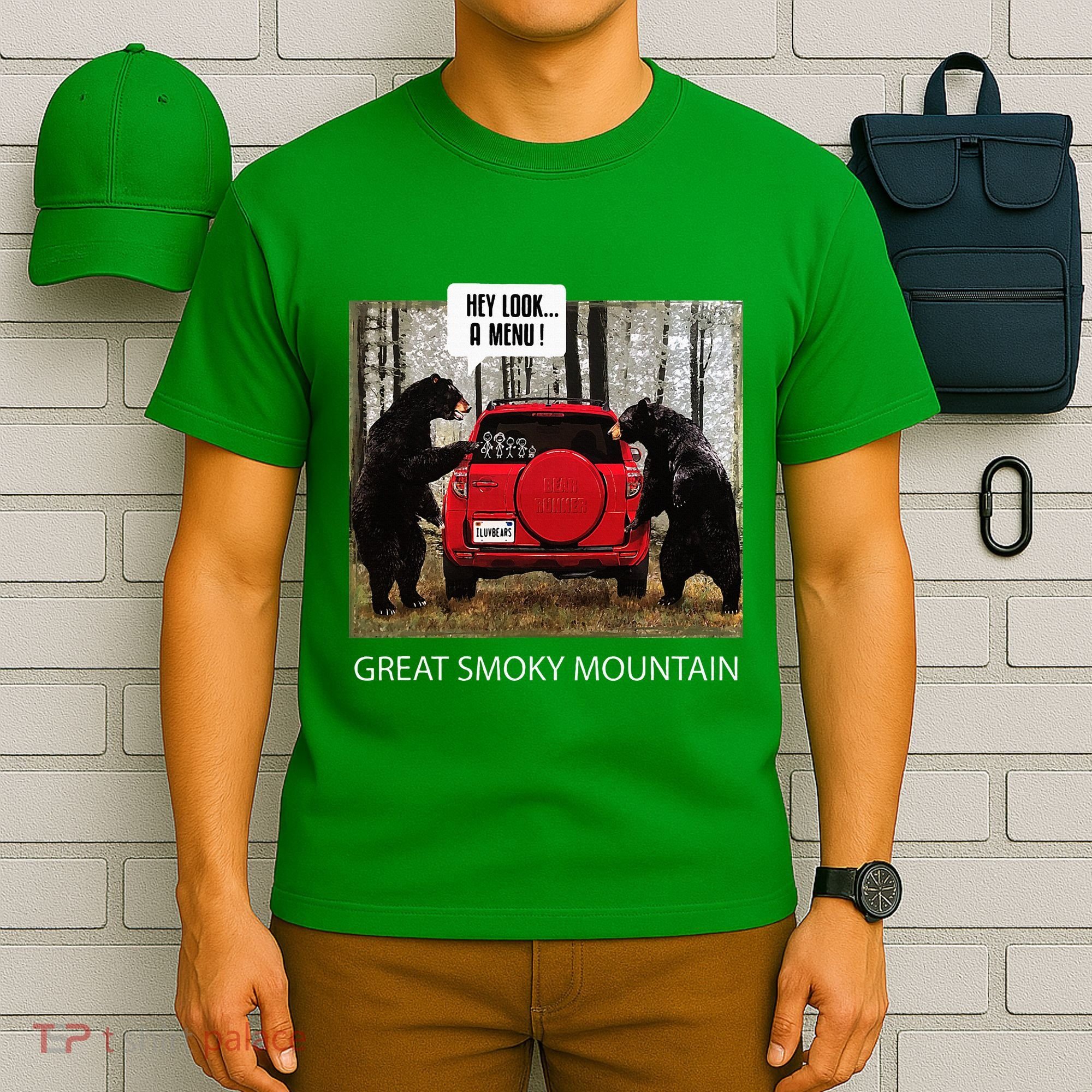 Great Smoky Mountain Bears Hey Look A Menu T-Shirt