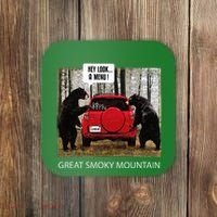 Great Smoky Mountain Bears Hey Look A Menu Coaster thumb 0