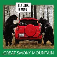 Great Smoky Mountain Bears Hey Look A Menu Mousepad thumb 1