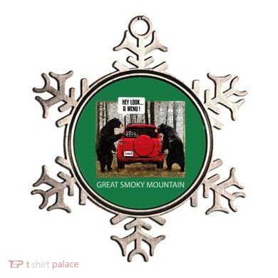 Great Smoky Mountain Bears Hey Look A Menu Ornament