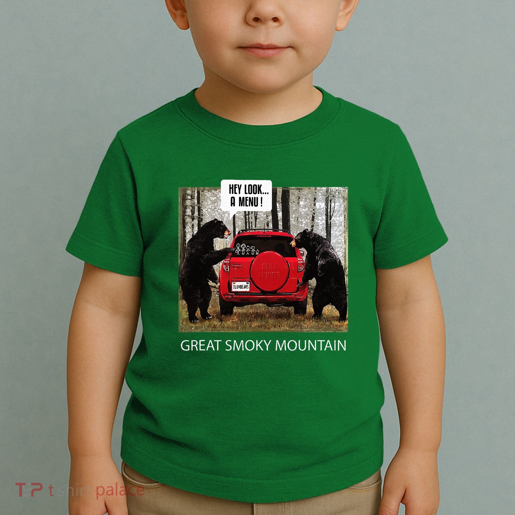 Great Smoky Mountain Bears Hey Look A Menu Toddler T-Shirt