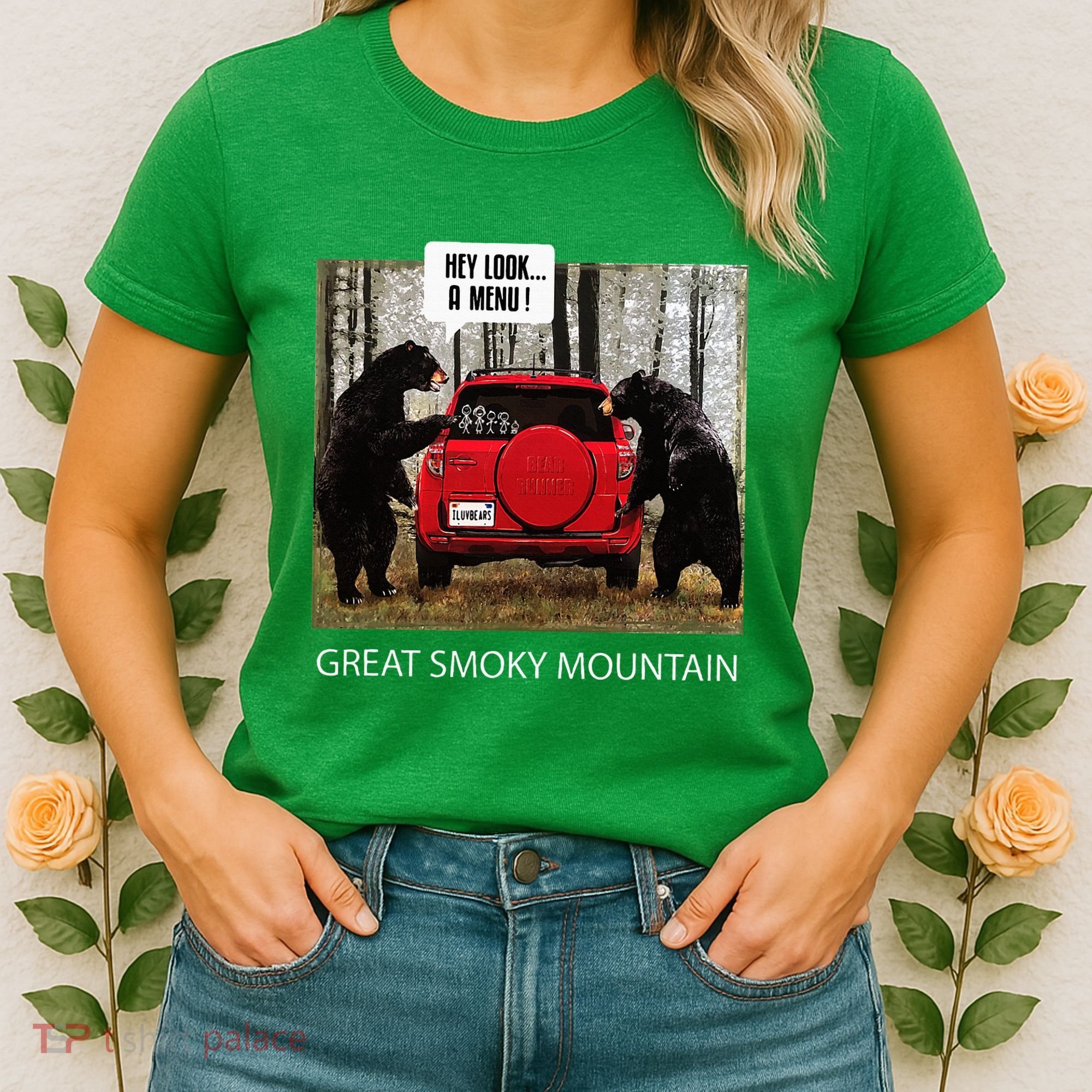 Great Smoky Mountain Bears Hey Look A Menu Women's T-Shirt