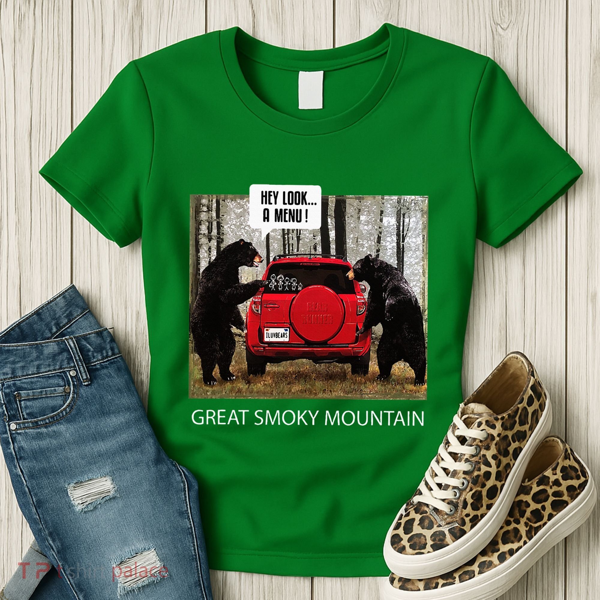 Great Smoky Mountain Bears Hey Look A Menu Women's T-Shirt