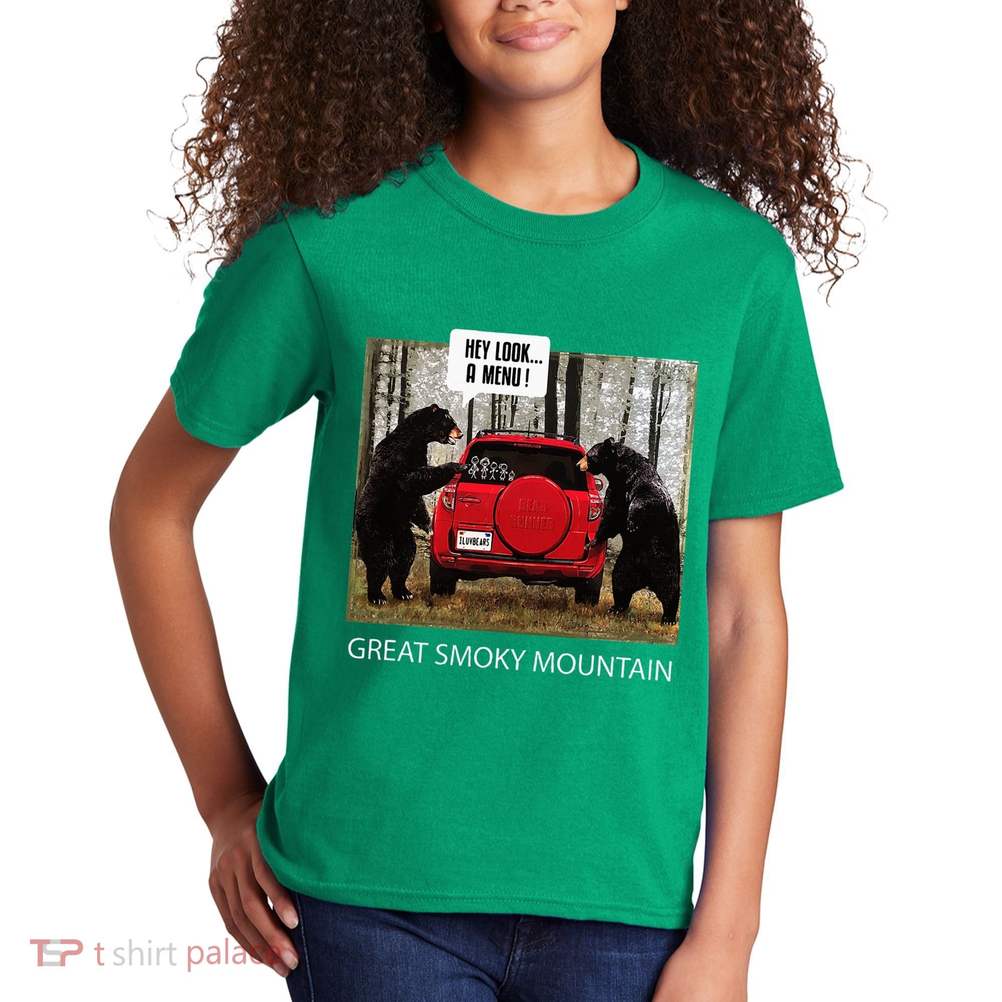 Great Smoky Mountain Bears Hey Look A Menu Kids T-Shirt