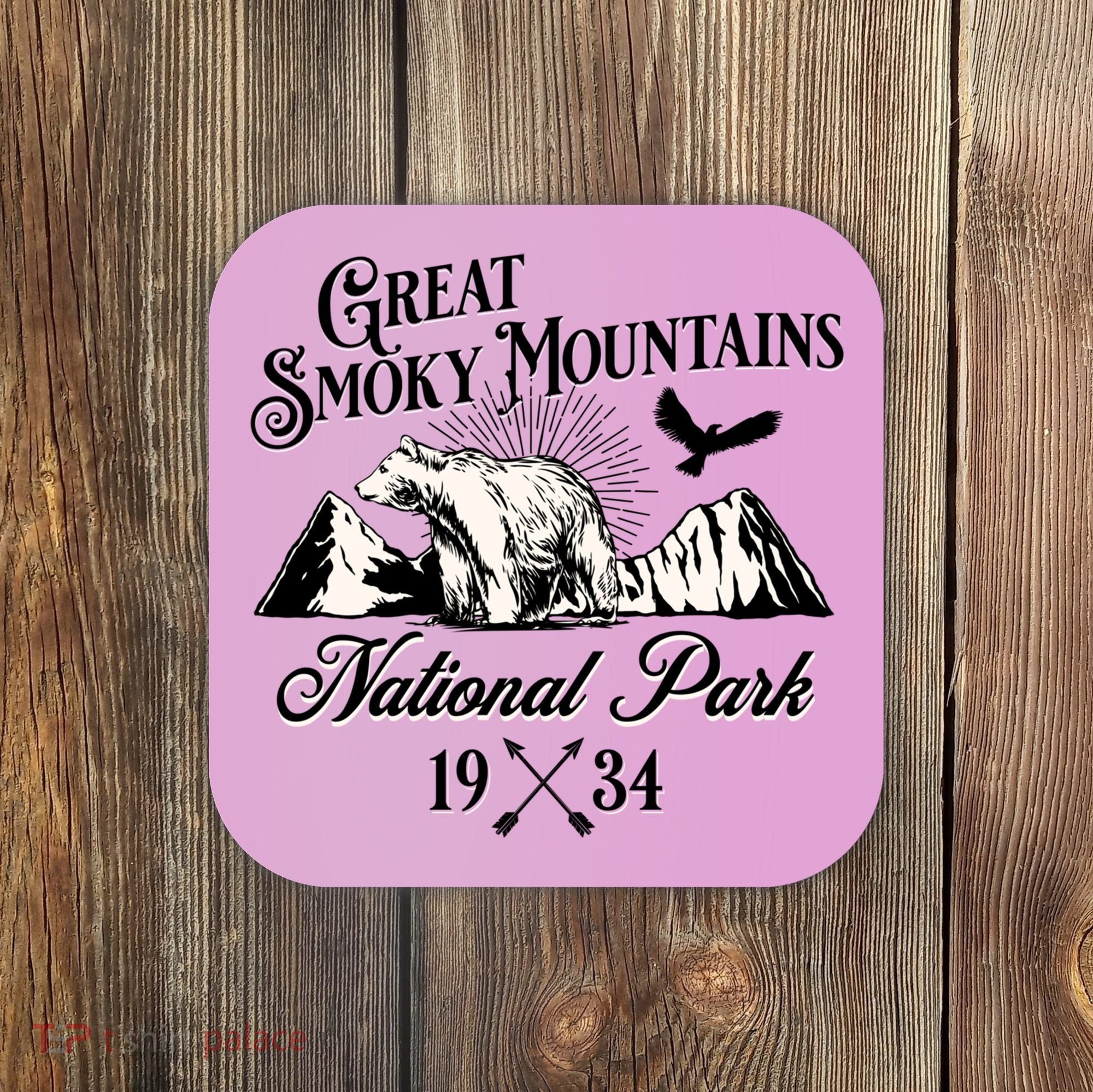 Great Smoky Mountains National Park Tennessee Bear Outdoors Gift Coaster