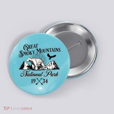 Great Smoky Mountains National Park Tennessee Bear Outdoors Gift Button