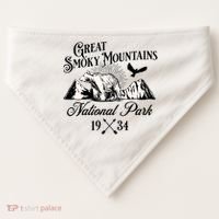 Great Smoky Mountains National Park Tennessee Bear Outdoors Gift USA-Made Doggie Bandana thumb 0
