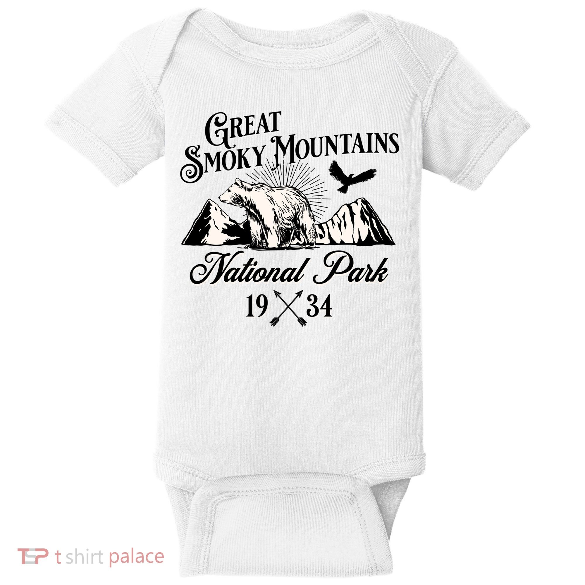 Great Smoky Mountains National Park Tennessee Bear Outdoors Gift Baby Bodysuit