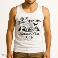 Great Smoky Mountains National Park Tennessee Bear Outdoors Gift Tank Top thumb 3