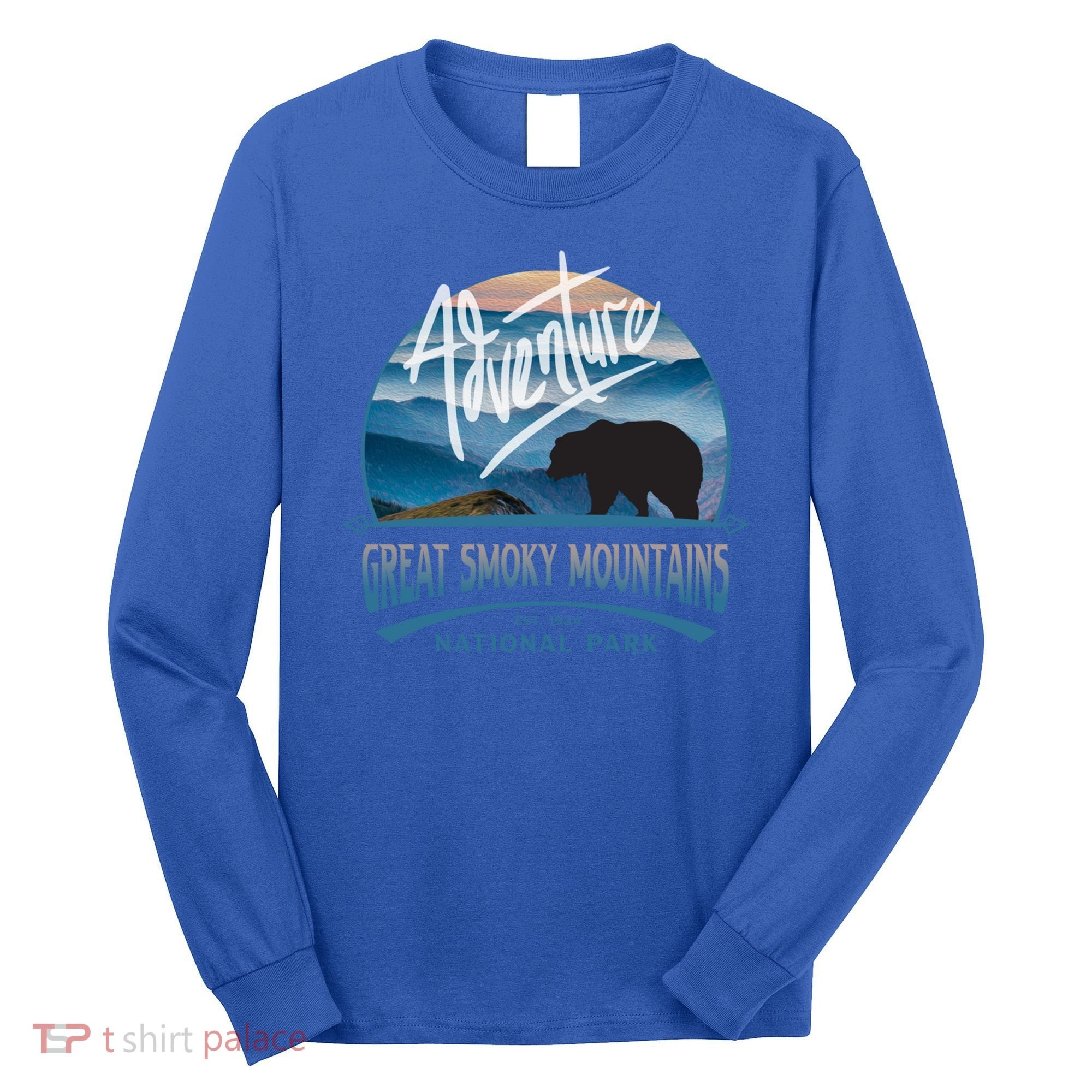 Great Smoky Mountains National Park Adventure Bear Souvenir Gift Long Sleeve Shirt
