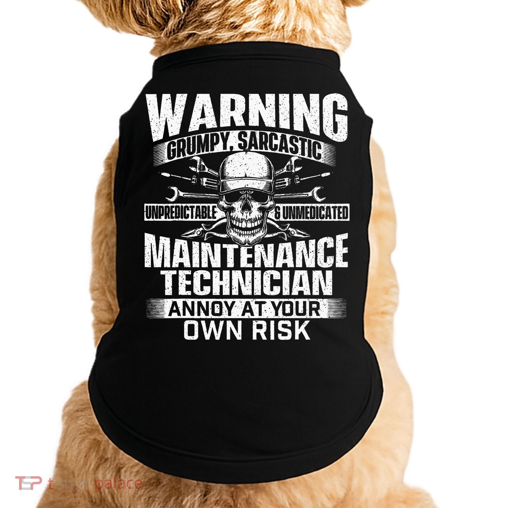 Grumpy Sarcastic Maintenance Technician Repairman Handyman Doggie Tank