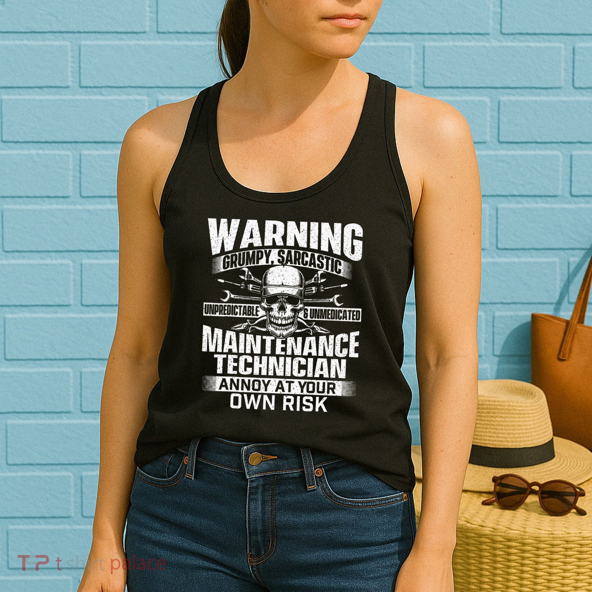 Grumpy Sarcastic Maintenance Technician Repairman Handyman Women's Tank Top