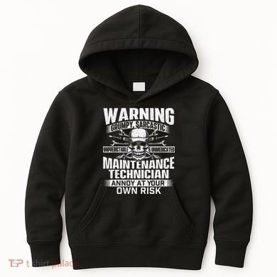 Grumpy Sarcastic Maintenance Technician Repairman Handyman Kids Hoodie
