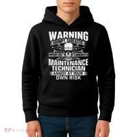 Grumpy Sarcastic Maintenance Technician Repairman Handyman Kids Hoodie thumb 4