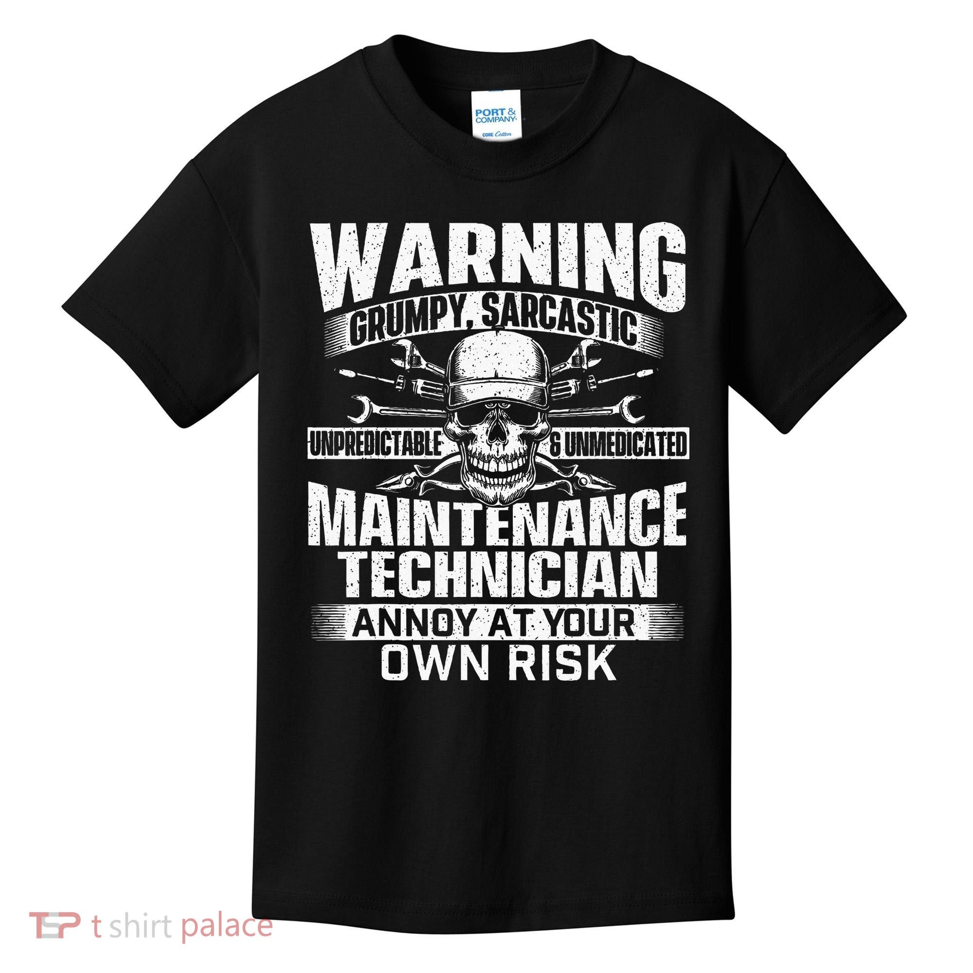 Grumpy Sarcastic Maintenance Technician Repairman Handyman Kids T-Shirt
