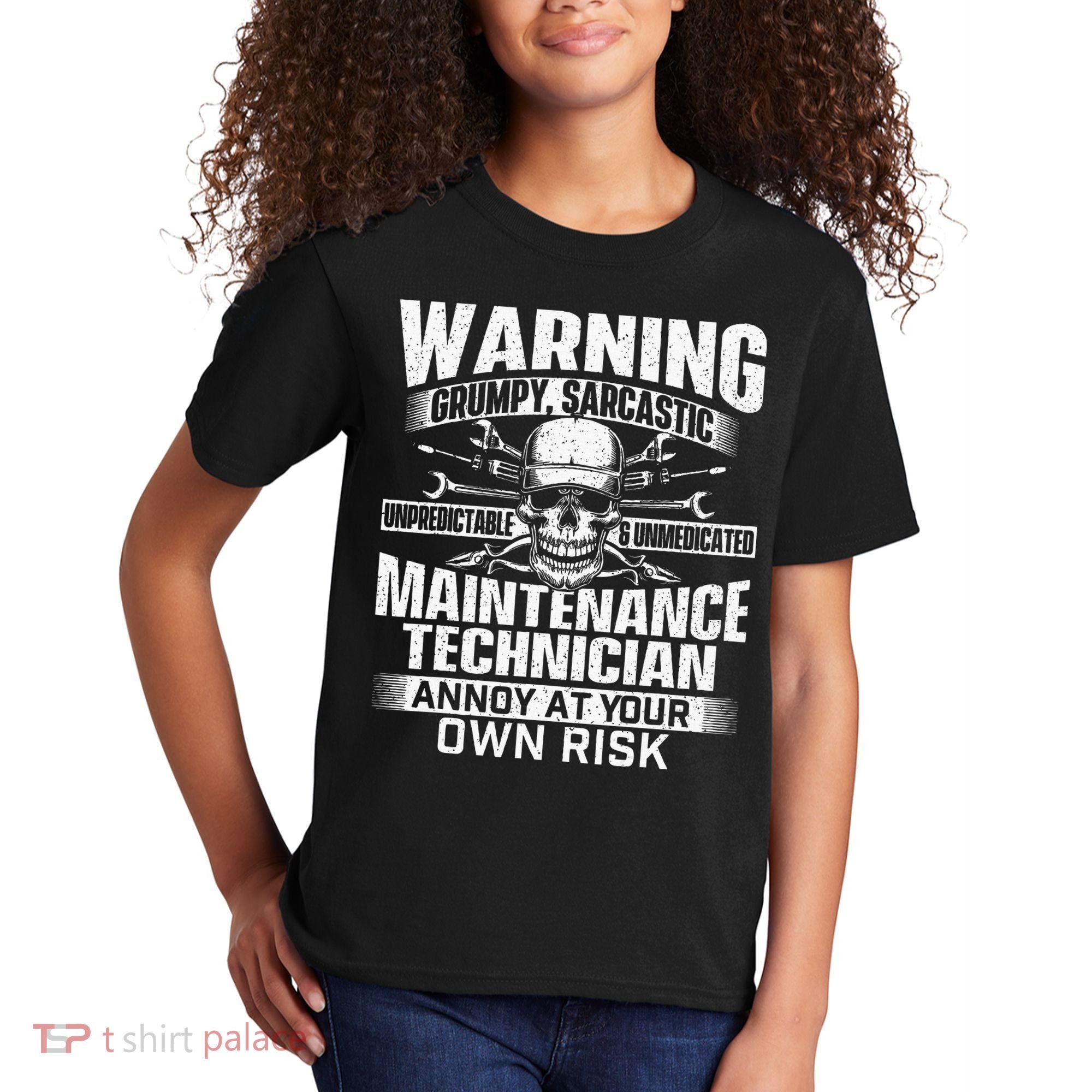 Grumpy Sarcastic Maintenance Technician Repairman Handyman Kids T-Shirt
