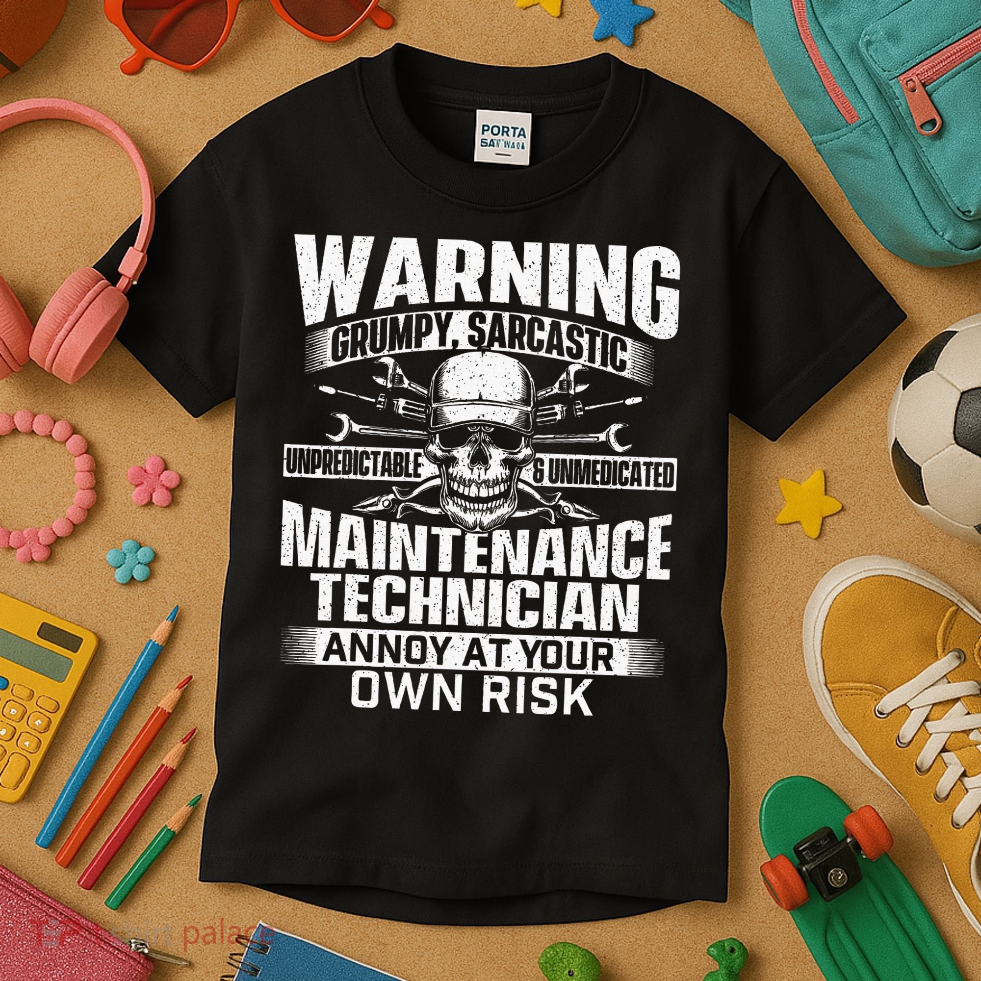 Grumpy Sarcastic Maintenance Technician Repairman Handyman Kids T-Shirt