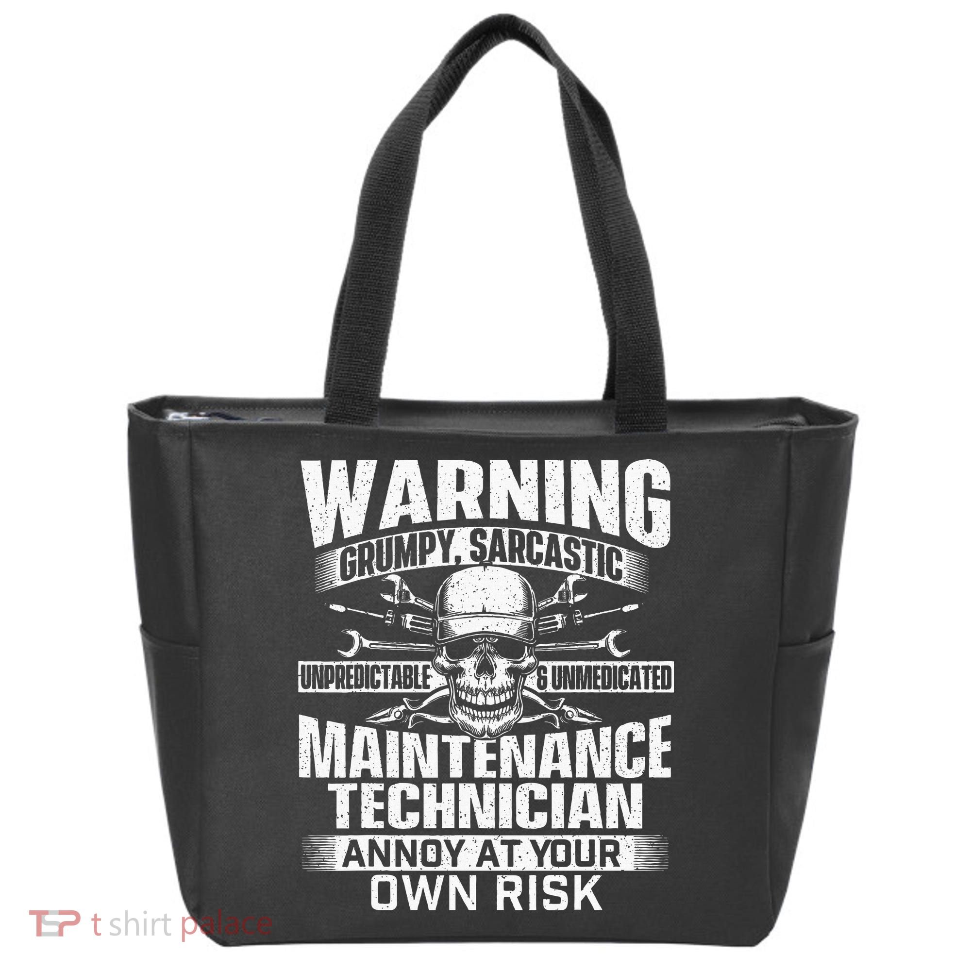 Grumpy Sarcastic Maintenance Technician Repairman Handyman Tote Bag