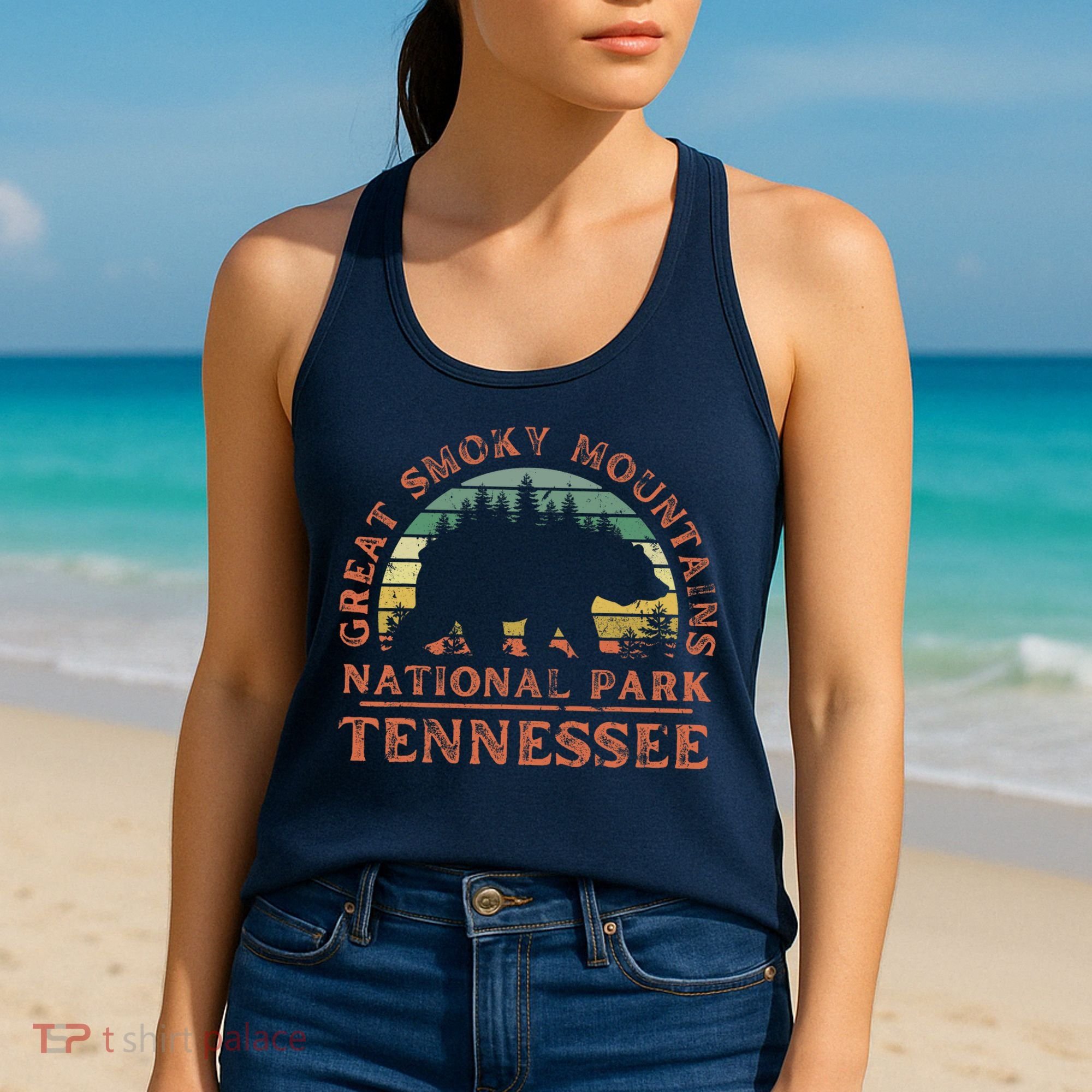 Great Smoky Mountains National Park Tennessee Bear Hiking Women's Tank Top