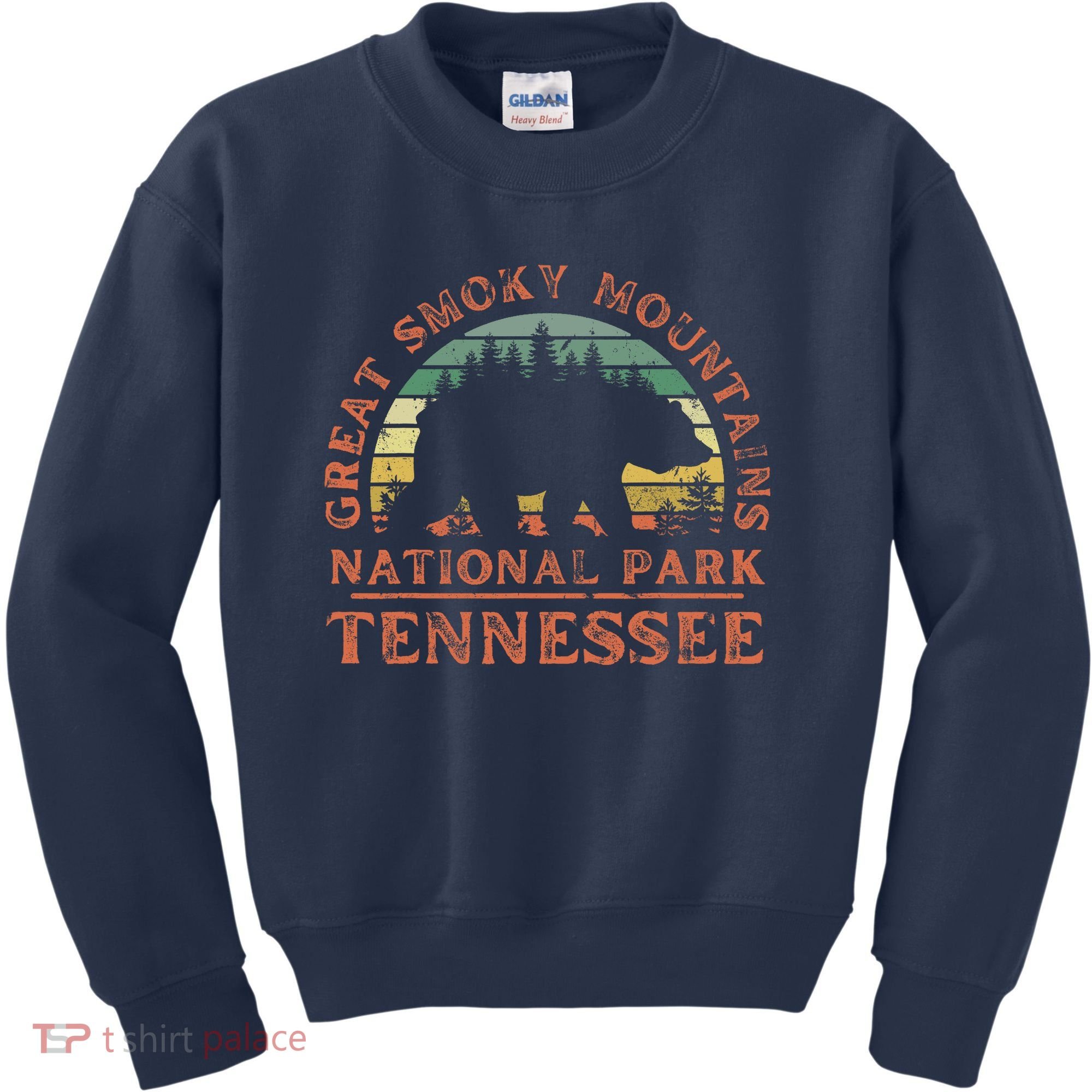 Great Smoky Mountains National Park Tennessee Bear Hiking Kids Sweatshirt