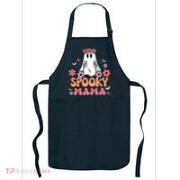 Groovy Spooky Mama Floral Ghost Halloween Spooky Mom Wo Apron thumb 0