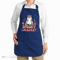 Groovy Spooky Mama Floral Ghost Halloween Spooky Mom Wo Apron thumb 2