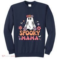 Groovy Spooky Mama Floral Ghost Halloween Spooky Mom Wo Sweatshirt thumb 0