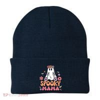Groovy Spooky Mama Floral Ghost Halloween Spooky Mom Wo Beanie thumb 0
