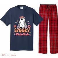 Groovy Spooky Mama Floral Ghost Halloween Spooky Mom Wo Pajama Set thumb 0