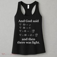 God Said MaxwellS Equations Integral Form Geeks Women's Tank Top thumb 3