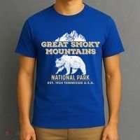 Great Smoky Mountains National Park Tennessee Bear Gift T-Shirt thumb 3