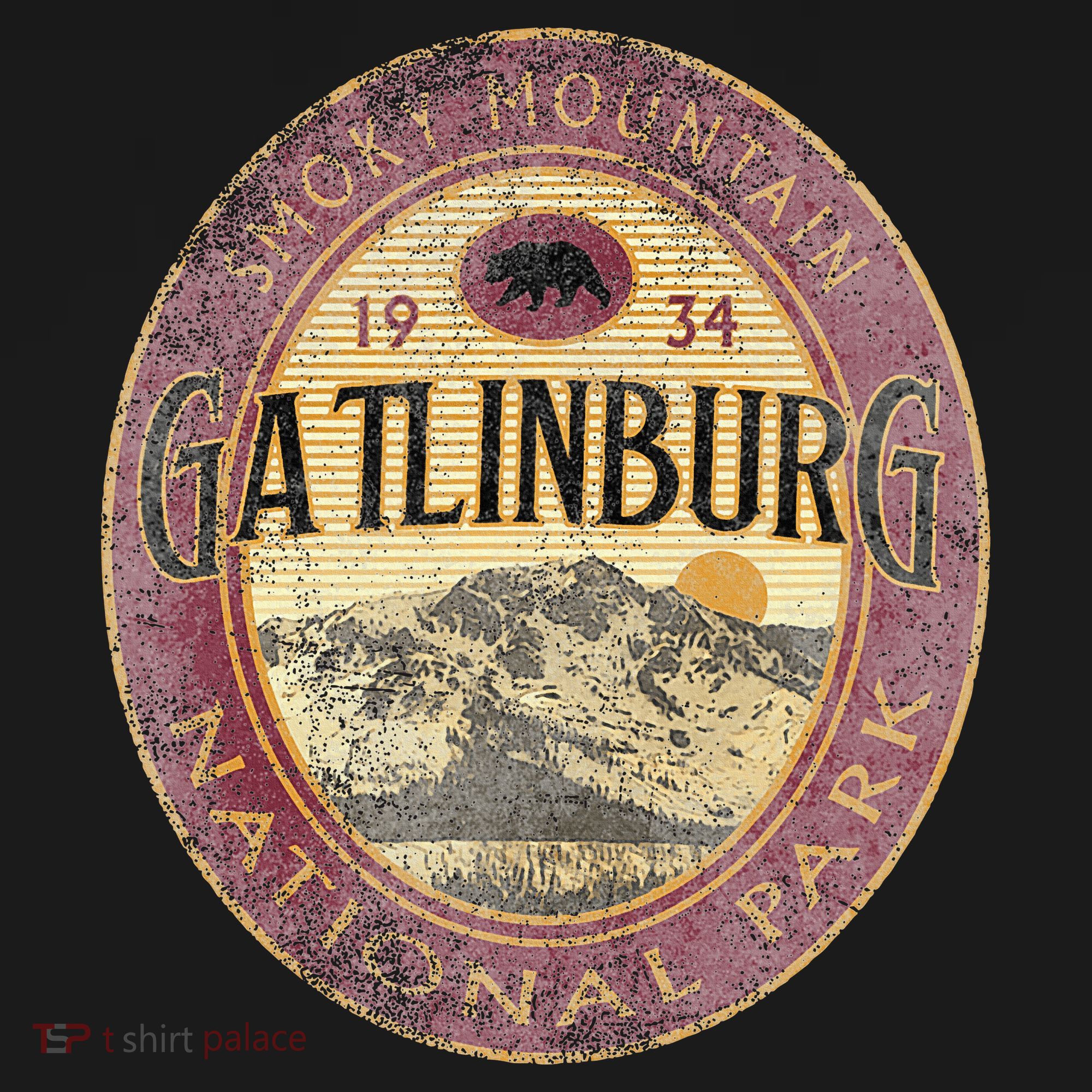 Great Smoky Mountains National Park Gatlinburg Vintage T-Shirt