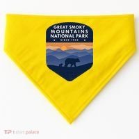 Great Smoky Mountains National Park TN Bear USA-Made Doggie Bandana thumb 0