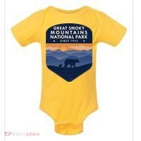 Great Smoky Mountains National Park TN Bear Baby Bodysuit thumb 0