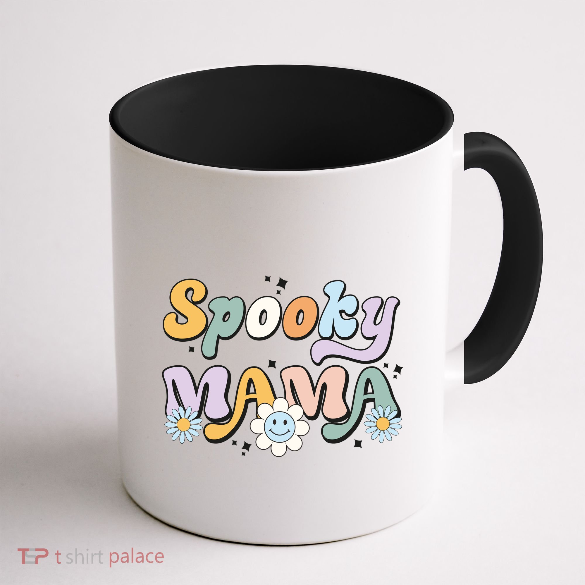 Groovy Spooky Mama Retro Halloween Ghost Witchy Spooky Mom Coffee Mug